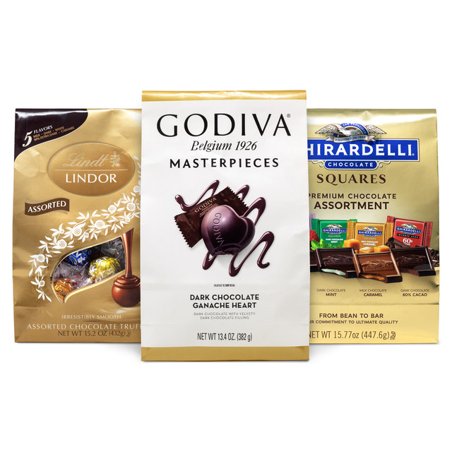 SUNSET HILL FARM 008101288778 Lindor, Godiva And Ghiradelli Premium Chocolate Variety Pack