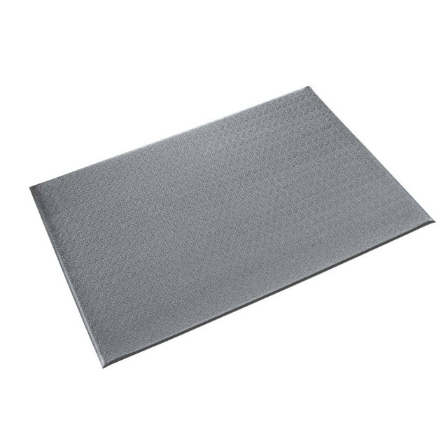Crown Matting K4 0312GY Anti-Fatigue Mat: 12' Length, 3' Wide, 1/2" Thick, Polyvinylchloride