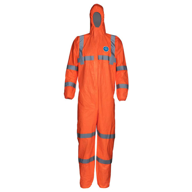 Dupont TY127SHV3X0025X Disposable Coveralls: Size 3X-Large, Tyvek, Zipper Closure