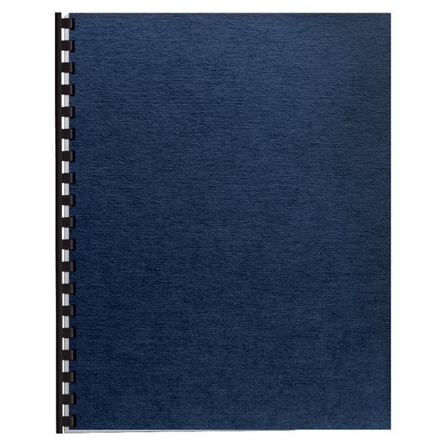 FELLOWES INC. 52098 Fellowes Linen Classic Presentation Covers, 8 1/2in 11in, Navy, Pack Of 200