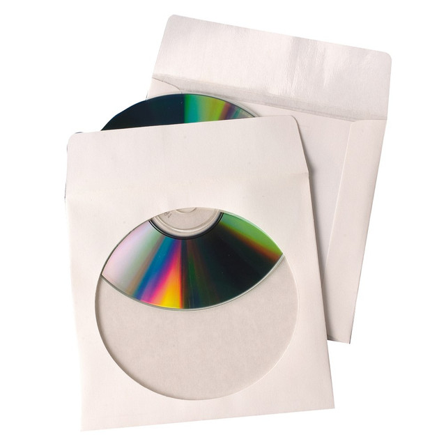 QUALITY PARK PRODUCTS 77203 Quality Park Tech-No-Tear CD/DVD Sleeves, White, Pack Of 100 QUALITY PARK PRODUCTS 77203 Quality Park Tech-No-Tear CD/DVD Sleeves, White, Pack Of 100