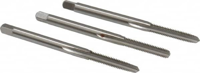 Cleveland C54195 Tap Set: #5-44 UNF, 3 Flute, Bottoming Plug & Taper, High Speed Steel, Bright Finish