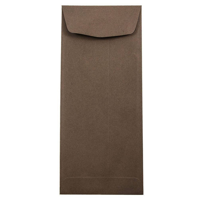 JAM PAPER AND ENVELOPE 233716I JAM Paper Policy Envelopes, #11, Gummed Seal, 100% Recycled, Chocolate Brown, Pack Of 50 Envelopes