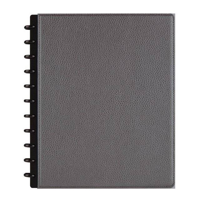 OFFICE DEPOT TULLTNBK-LEA-GM TUL Discbound Notebook With Pebbled Leather Cover, Letter Size, Narrow Ruled, 60 Sheets, Gunmetal OFFICE DEPOT TULLTNBK-LEA-GM TUL Discbound Notebook With Pebbled Leather Cover, Letter Size, Narrow Ruled, 60 Sheets, Gunmetal