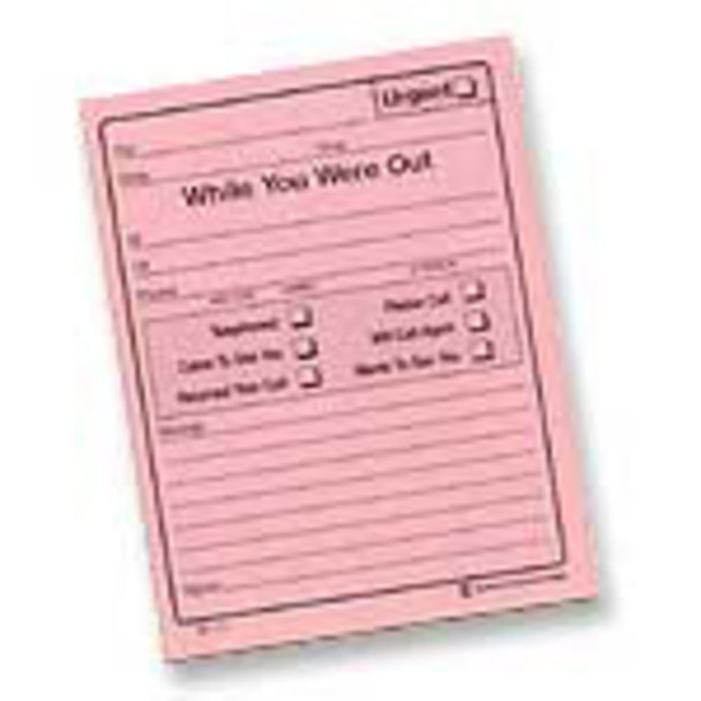 CARDINAL BRANDS, INC 9711 Adams "While You Were Out" Message Pads, 4 1/4in x 5 1/2in, 50 Sheets, Pink, Pack Of 24 CARDINAL BRANDS, INC 9711 Adams "While You Were Out" Message Pads, 4 1/4in x 5 1/2in, 50 Sheets, Pink, Pack Of 24