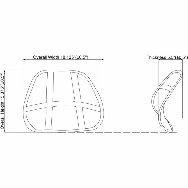 Lorell 42171 Lorell Ergo Mesh Lumbar Back Support Lorell 42171 Lorell Ergo Mesh Lumbar Back Support