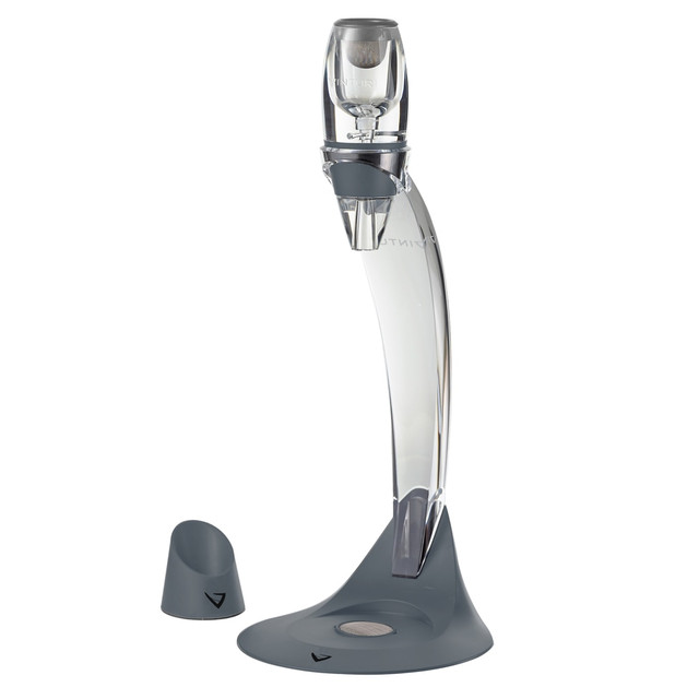 GREENFIELD WORLD TRADE INC. AE1071CR14 Edgecraft Vinturi Acrylic Wine Aerator Tower Set, Gray