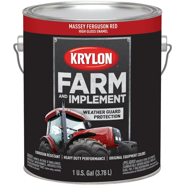 Krylon K01968008 Paints; Product Type: Brush-On ; Color Family: Red ; Color: Massey Ferguson Red ; Finish: High-Gloss ; Applicable Material: Wood; Metal ; Indoor/Outdoor: Outdoor