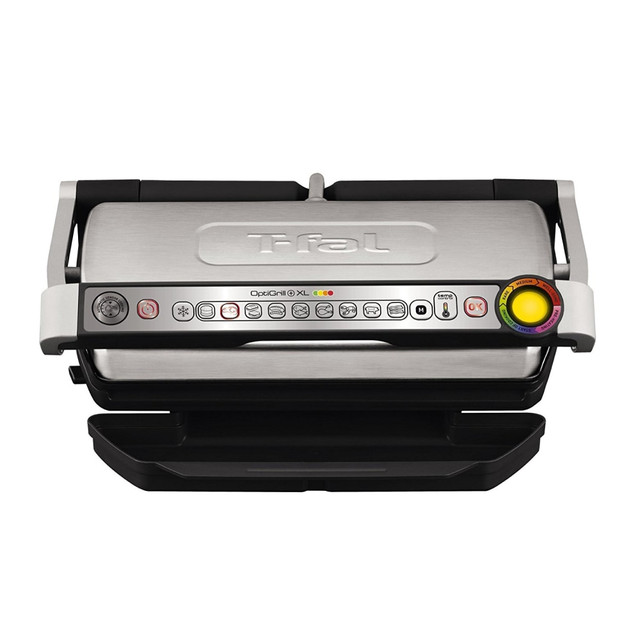 T-FAL/WEAREVER GC722D53 T-Fal Indoor Optigrill + XL, 14-13/16inH x 9inW x 15-13/16inD, Black T-FAL/WEAREVER GC722D53 T-Fal Indoor Optigrill + XL, 14-13/16inH x 9inW x 15-13/16inD, Black