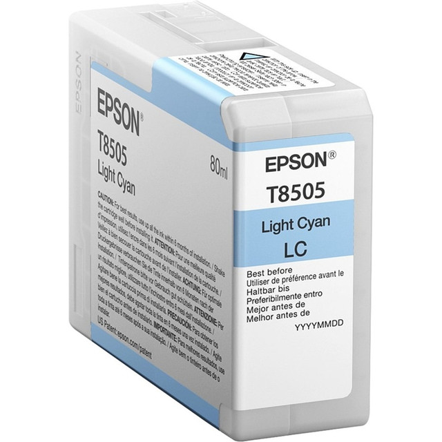 EPSON AMERICA INC. T850500 Epson UltraChrome HD T850 Original Inkjet Ink Cartridge - Light Cyan Pack - Inkjet EPSON AMERICA INC. T850500 Epson UltraChrome HD T850 Original Inkjet Ink Cartridge - Light Cyan Pack - Inkjet