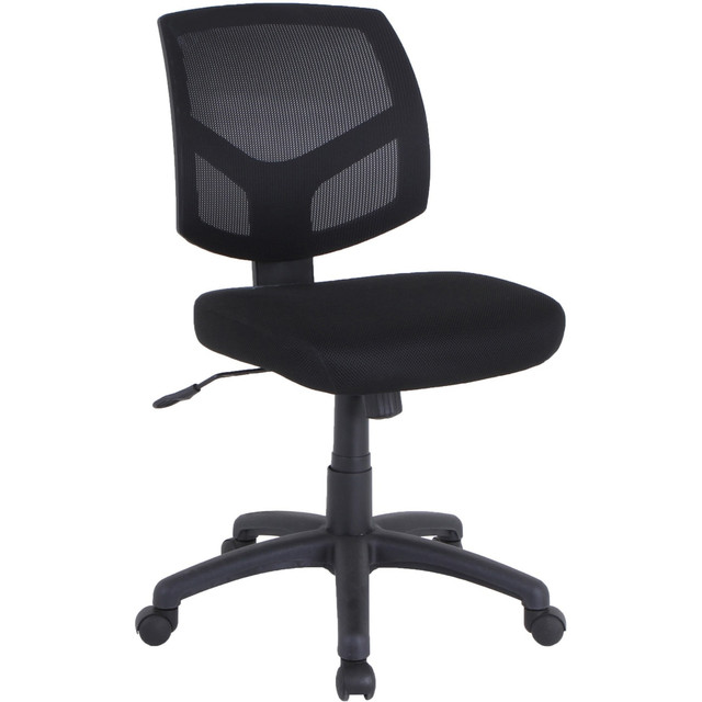 SP RICHARDS Lorell LLR84876  Mesh Back Task Chair - Fabric Seat - Mesh Back - 5-star Base - Black - 1 Each