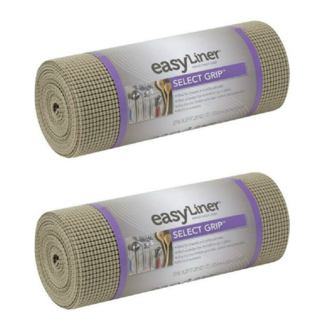 DUCK 1100731X2-OD Brand 1100731 Select Grip EasyLiner Non-Adhesive Shelf And Drawer Liner, 12in x 20ft, Brownstone, Pack Of 2 Rolls DUCK 1100731X2-OD Brand 1100731 Select Grip EasyLiner Non-Adhesive Shelf And Drawer Liner, 12in x 20ft, Brownstone, Pack Of 2 Rolls