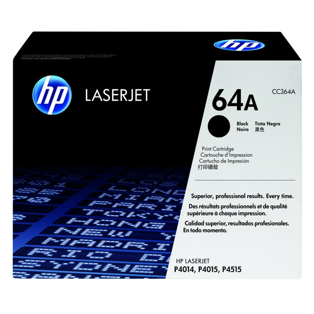 HP INC. CC364A HP 64A Black Toner Cartridge, CC364A