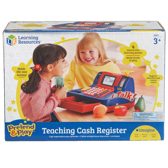 LEARNING RESOURCES, INC. Learning Resources LER2690  Pretend & Play Teaching Cash Register, 8inH x 9 1/2inW x 13inD, Grades Pre-K - 1