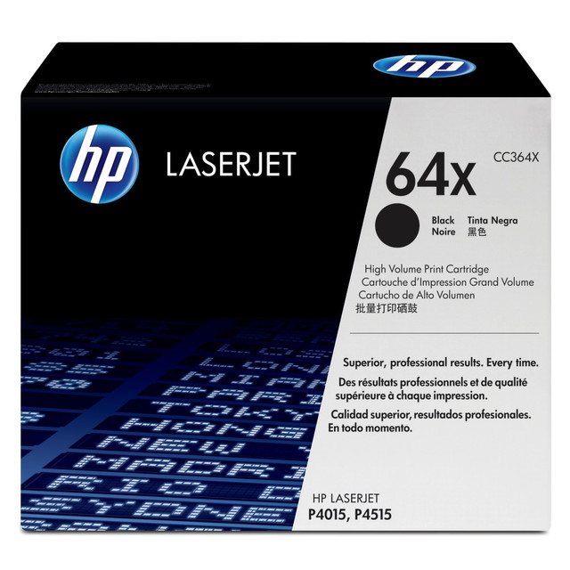 HP INC. HP CC364X  64X Black High Yield Toner Cartridge, CC364X