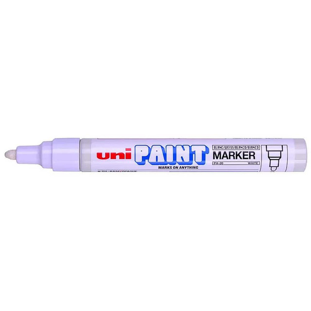 Uni-Ball 63613 Solid Paint Marker: White, Oil-Based, Bullet Point