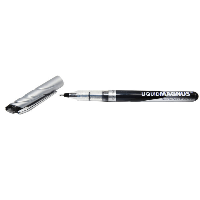NATIONAL INDUSTRIES FOR THE BLIND 5068495 SKILCRAFT AbilityOne Free Ink Rollerball Needlepoint Pens, Medium Point, 0.7 mm, Black, Pack Of 12 Pens