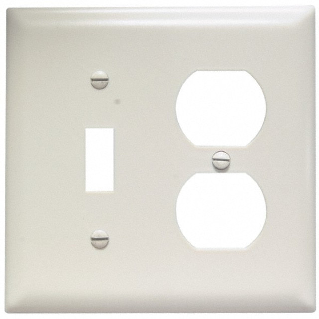 Pass & Seymour TP18LA 2 Gang, 4-1/2 Inch Long x 4-3/4 Inch Wide, Standard Combination Wall Plate