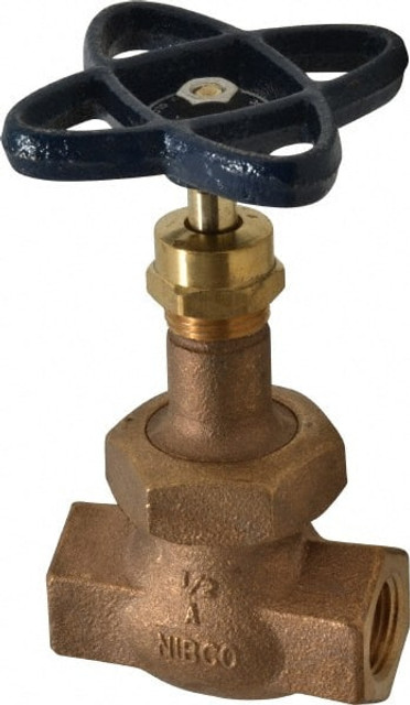 NIBCO NL3X006 1/2" Pipe, Threaded Ends, Bronze Integral Globe Valve