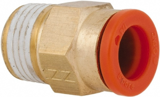 SMC PNEUMATICS KQ2H07-34AS Push-to-Connect Tube Fitting: Connector, 1/8" Thread, 1/4" OD