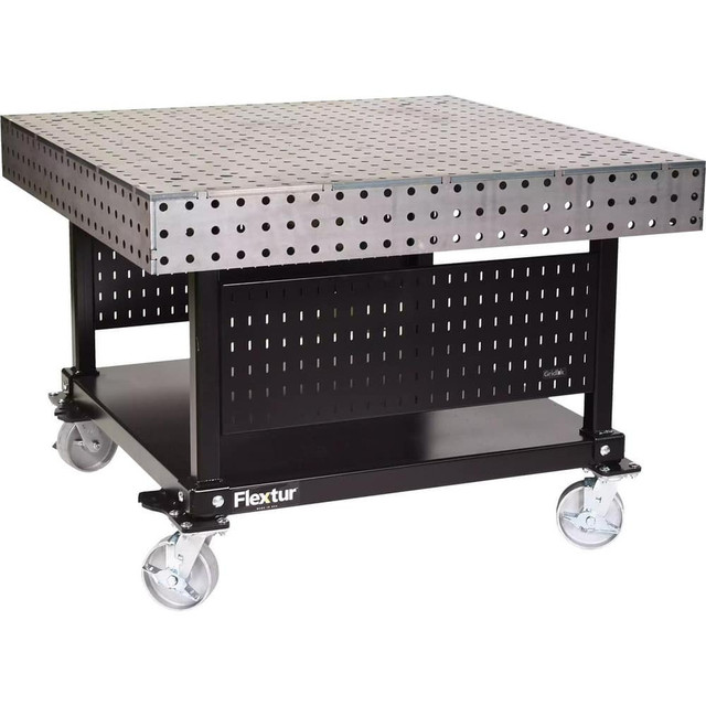 Flextur 78909515 Welding Tables; Overall Width: 48 in ; Overall Length: 48 in ; Shape: Square ; Maximum Load Capacity: 4000.00 ; Material: Steel ; Finish: Metal