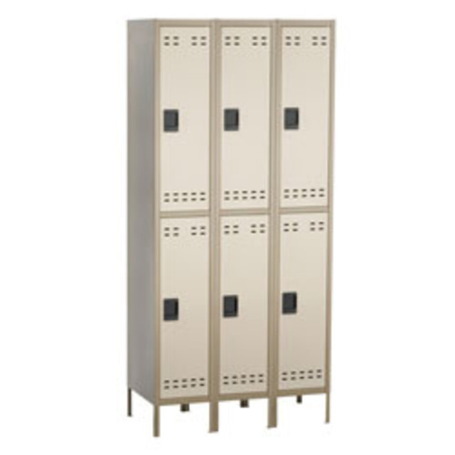 SAFCO PRODUCTS CO Safco 5526TN  Storage Lockers, Double-Tier, Bank Of 3, Tan