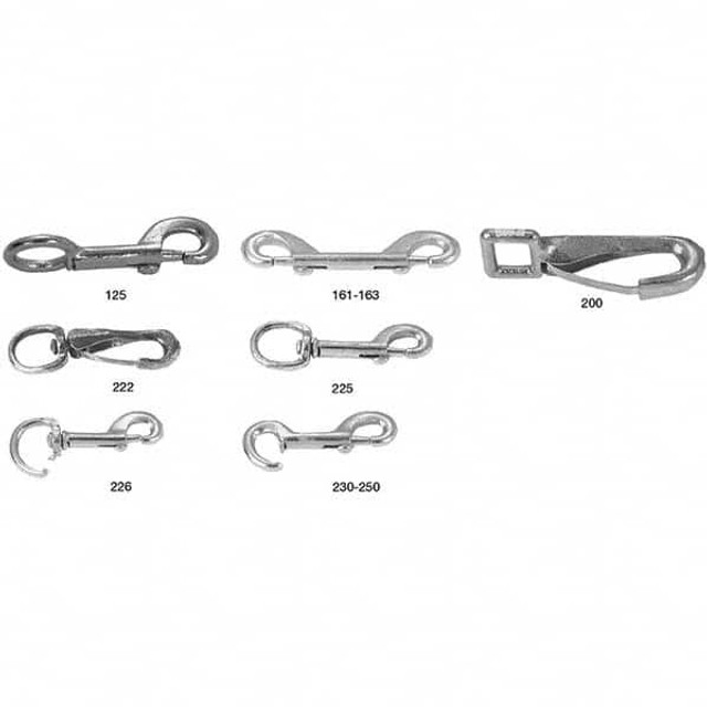 Campbell T7600511 Rigid & Strap Eye Spring Snap: 80 lb Load Capacity