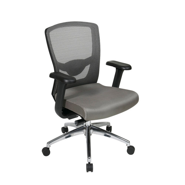 OFFICE STAR PRODUCTS Office Star 511342AL  Pro-Line II Ergonomic ProGrid Mesh-Back Chair, Gray