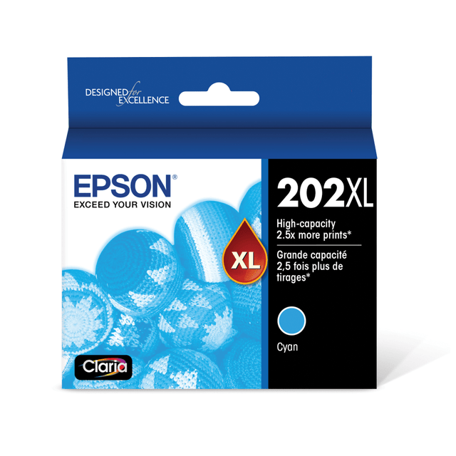 EPSON AMERICA INC. T202XL220S Epson 202XL Claria Cyan High-Yield Ink Cartridge, T202XL220-S