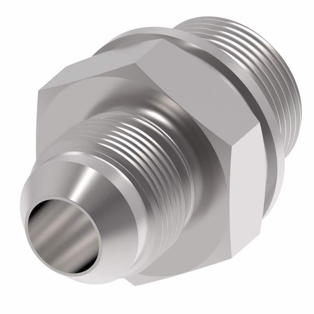 Eaton GG108-NP08-22 Steel Flared Tube Adapter: 1/2" Tube OD, M22 Thread, 37 &deg; Flared Angle