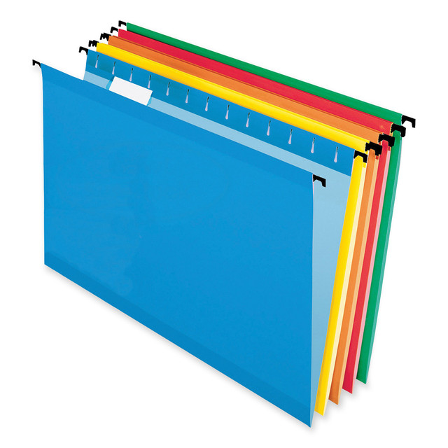 TOPS BRANDS 615315ASST Pendaflex SureHook Reinforced Hanging Folders, Legal Size, Assorted Colors, 1/5 Cut, Box Of 20