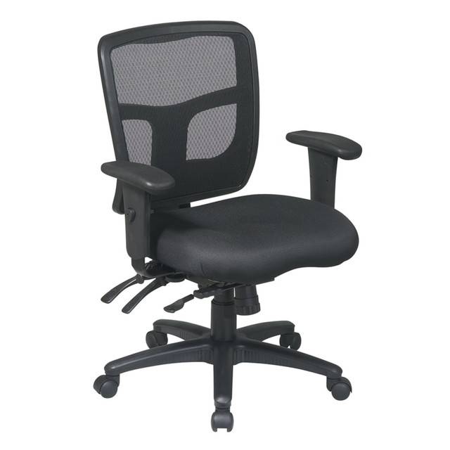 OFFICE STAR PRODUCTS Office Star 92893-30  ProGrid Mid-Back Mesh Adjustable Chair, Black