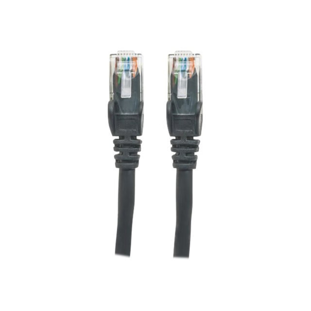 INTRACOM USA, INC. Intellinet 342063  Network Patch Cable, Cat6, 2m, Black, CCA, U/UTP, PVC, RJ45, Gold Plated Contacts, Snagless, Booted, Lifetime Warranty, Polybag - Patch cable - RJ-45 (M) to RJ-45 (M) - 6.6 ft - UTP - CAT 6 - molded, snagless - b