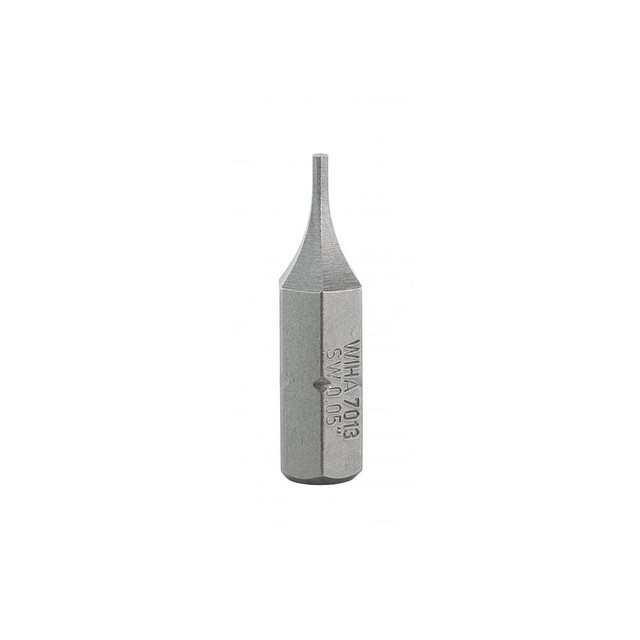 Wiha 71329 Hex Screwdriver Insert Bit: 1/4" Drive, 1/2" Hex, 1" OAL