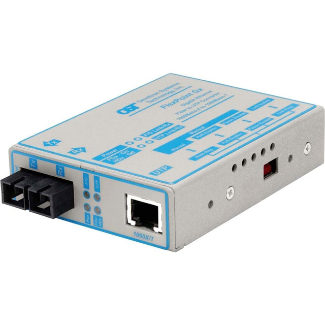 OMNITRON SYSTEMS TECHNOLOGY, INC. 4370-1 Omnitron FlexPoint 1000Mbps Gigabit Ethernet Fiber Media Converter RJ45 SC Multimode 550m - 1 x 1000BASE-T; 1 x 1000BASE-SX; US AC Powered; Lifetime Warranty