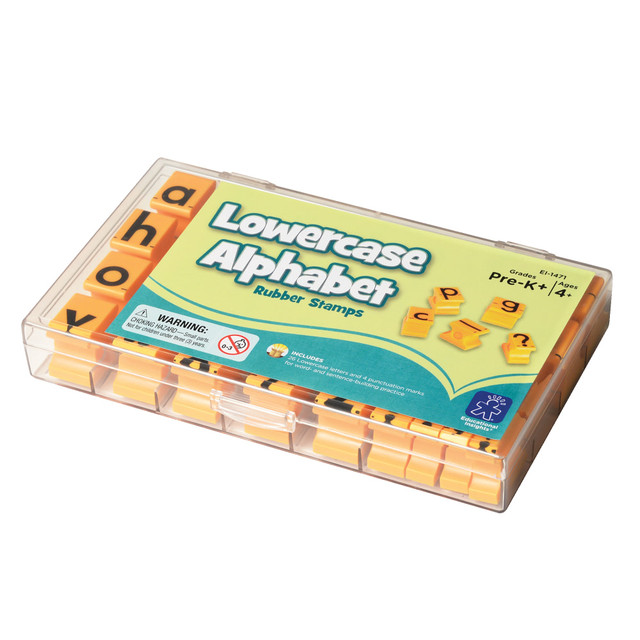BAUMGARTENS EI-1471BN Educational Insights Lowercase Alphabet Stamps, 5/8in, Yellow, Set Of 2 BAUMGARTENS EI-1471BN Educational Insights Lowercase Alphabet Stamps, 5/8in, Yellow, Set Of 2