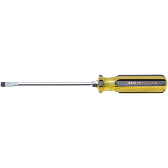 Stanley 66-011-A Slotted Screwdriver: 1/4" Width, 10-1/2" OAL, 6" Blade Length