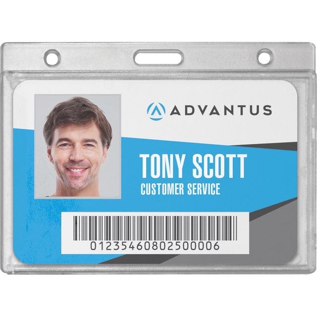 Advantus Corp Advantus 76075 Advantus Frosted Horizontal Rigid ID Holder