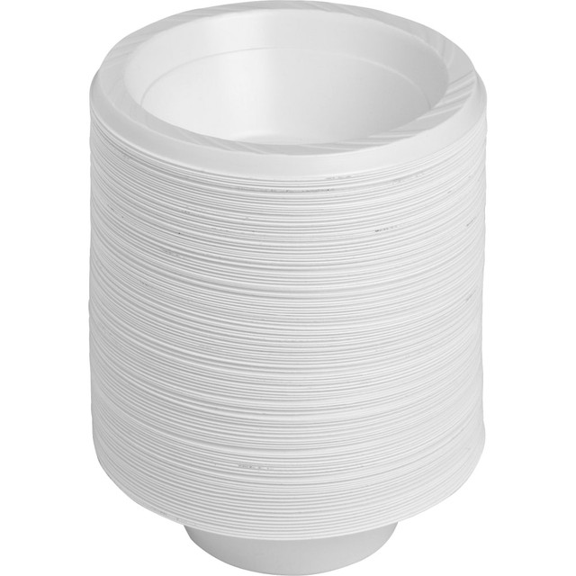 SP RICHARDS Genuine Joe 10424CT  Reusable Plastic Bowls - 125 / Pack - 12 fl oz Bowl - Plastic - Serving - Disposable - White - 1000 Piece(s) / Carton