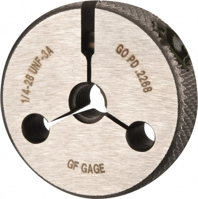 GF Gage R0250283AGK Threaded Ring Gage: 1/4-28 Thread, UNF, Class 3A, Go