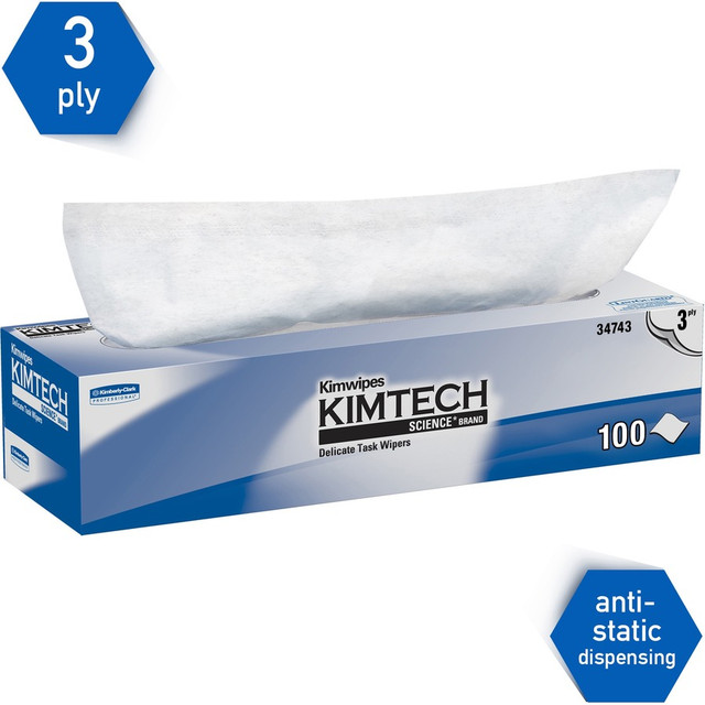 Kimberly-Clark Corporation KIMTECH 34743CT KIMTECH Delicate Task Wipers - Pop-Up Box