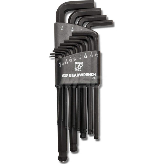 GEARWRENCH 83525 Hex Key Sets; Tool Type: Hex ; Handle Type: L-Handle ; Measurement Type: SAE ; Hex Size Range (Inch): 0.050 - 3/8 ; UNSPSC Code: 27111710