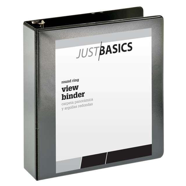 OFFICE DEPOT OD02773EA Just Basics Basic View 3-Ring Binder, 2in Round Rings, Black OFFICE DEPOT OD02773EA Just Basics Basic View 3-Ring Binder, 2in Round Rings, Black
