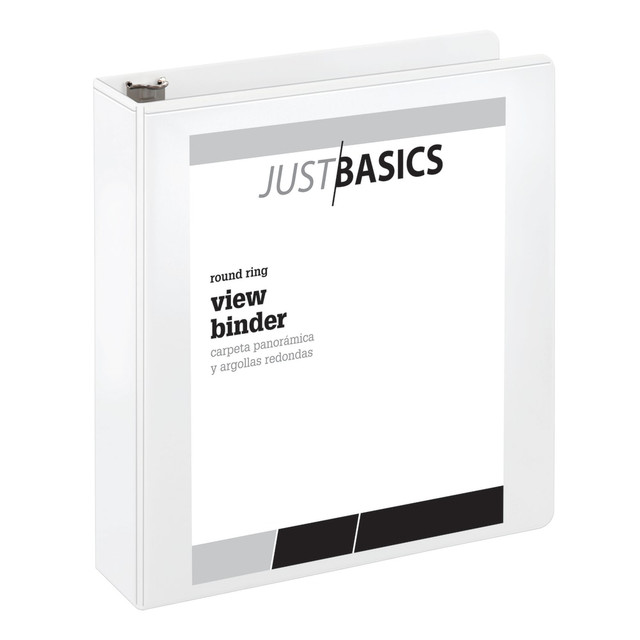 OFFICE DEPOT OD02774EA Just Basics Basic View 3-Ring Binder, 2in Round Rings, White OFFICE DEPOT OD02774EA Just Basics Basic View 3-Ring Binder, 2in Round Rings, White