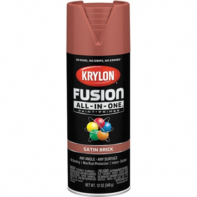 Krylon K02733007 Acrylic Enamel Spray Paint: Brick, Satin, 12 oz