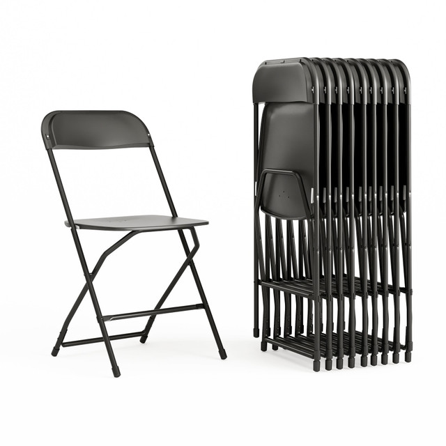 FLASH FURNITURE 10LEL3BLACK Hercules Premium Folding Chairs, Set Of 10 Folding Chairs, Black FLASH FURNITURE 10LEL3BLACK Hercules Premium Folding Chairs, Set Of 10 Folding Chairs, Black