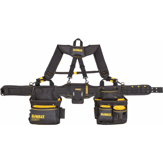 DeWALT DWST540602 Tool Aprons & Tool Belts; Tool Type: Tool Rig ; Minimum Waist Size: 34 ; Maximum Waist Size: 50 ; Material: Polyester ; Number of Pockets: 25.000 ; Color: Black; Yellow