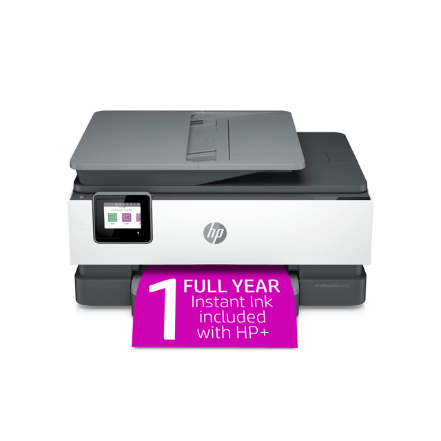 HP INC. 1L0J0A#B1H HP OfficeJet Pro 8034e Wireless All-in-One Color Printer with 1 Full Year Instant Ink with HP+ (1L0J0A)