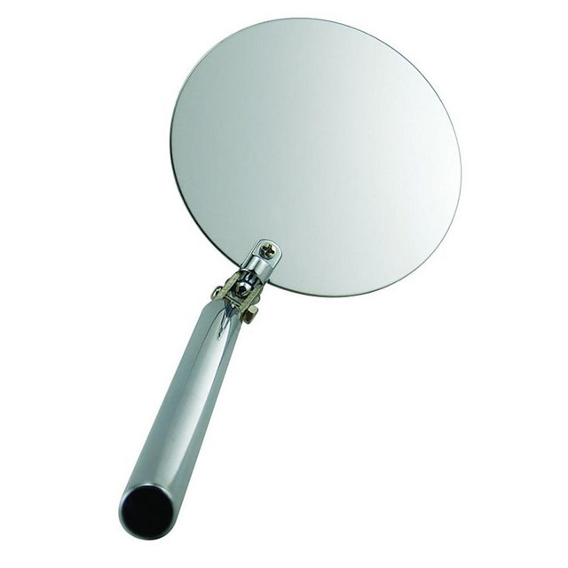 General 5563 Flame Inspection Mirror: Round, Metal Mirror, Metal Handle