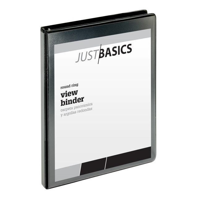 OFFICE DEPOT OD02771EA Just Basics Basic View 3-Ring Binder, 1/2in Round Rings, Black OFFICE DEPOT OD02771EA Just Basics Basic View 3-Ring Binder, 1/2in Round Rings, Black